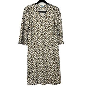 J. McLaughlin Womens Geo Print Stretch Dress Medium